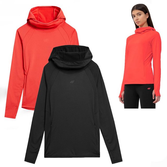 4F Langarmshirt 4F - Damen Langarmshirt, Laufshirt mit Sturmhaube Sport Lon günstig online kaufen