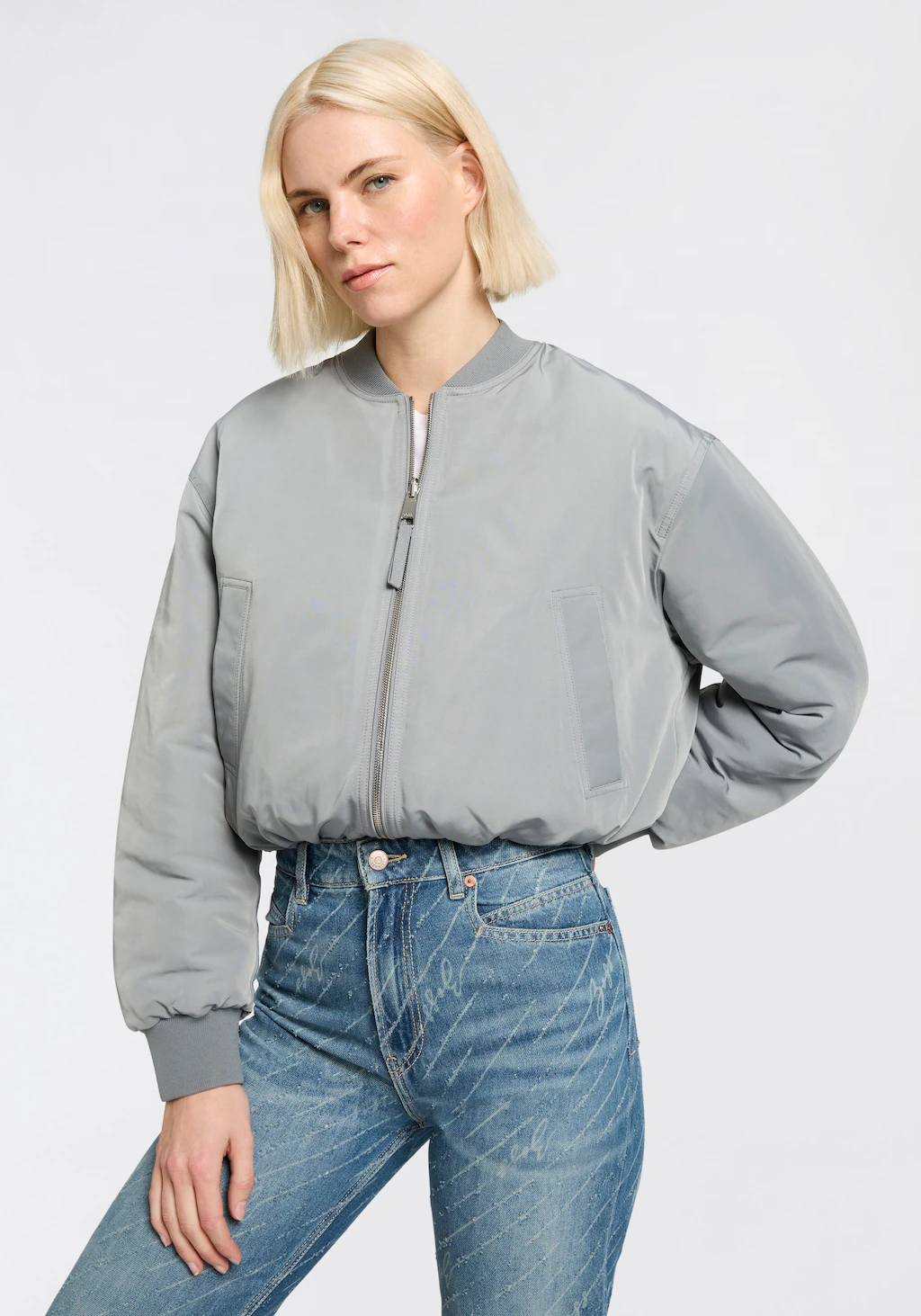 BOSS ORANGE Bomberjacke "Paddana Premium Damenmode", im Wende-Design, Logo- günstig online kaufen