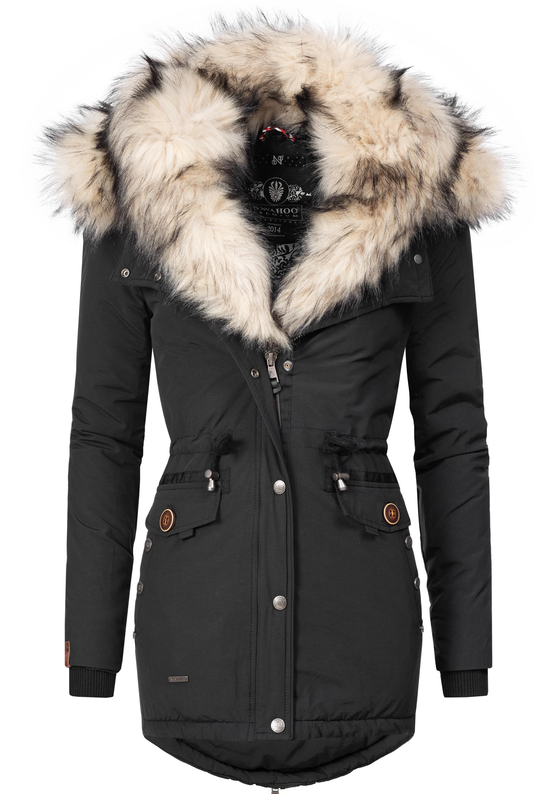 Navahoo Wintermantel "Sweety", Winterparka mit 2 Kunstpelz-Kapuzen günstig online kaufen