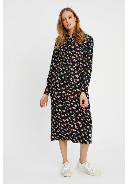 Blumen Kleid Lang - Piper Floral Shirt Dress günstig online kaufen