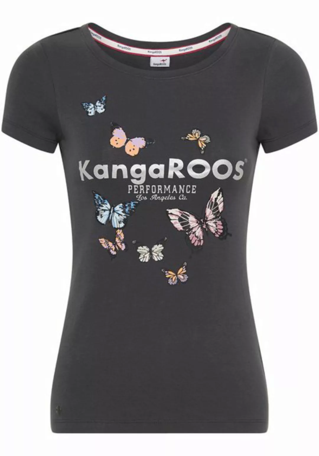 KangaROOS T-Shirt Kurzarm, körpernahe Passform, aus Rippware günstig online kaufen