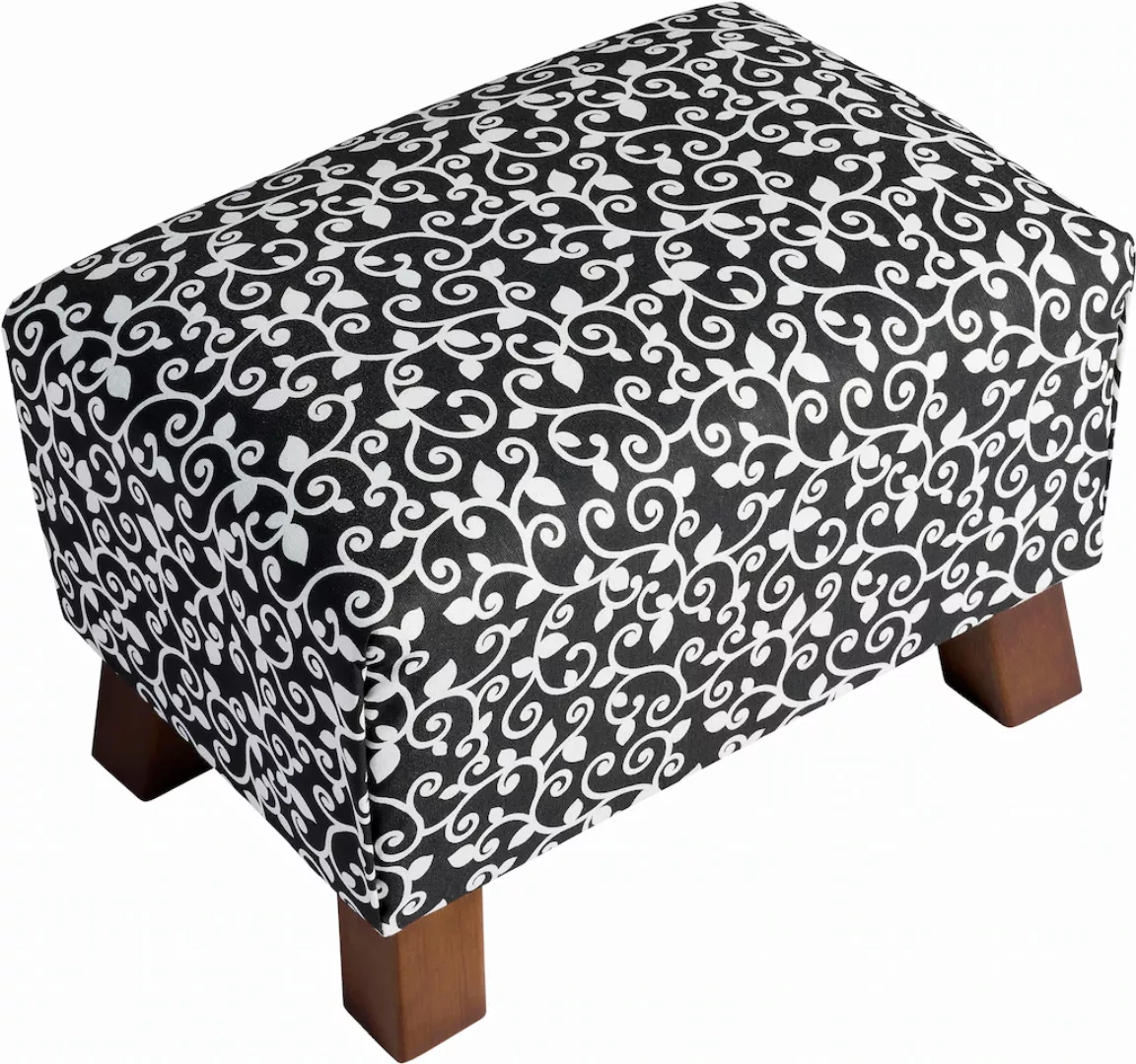 Max Winzer® Fußhocker »Footstool«, Minihocker Breite 40 cm, mit Ornamenten günstig online kaufen