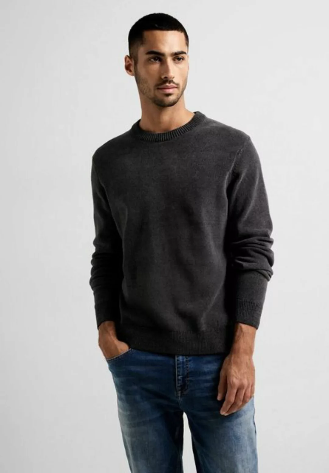 STREET ONE MEN Strickpullover, mit Rundhalsausschnitt günstig online kaufen