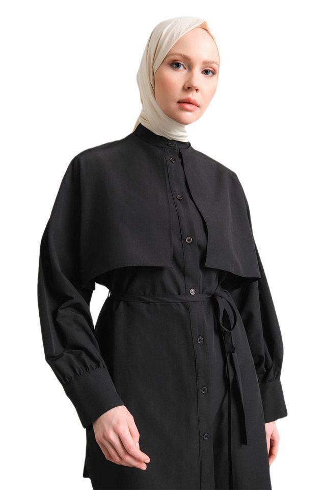 ARMİNE Hemdblusenkleid geknöpft Trenchcoat Damen lang, Gürtel detailliert, günstig online kaufen