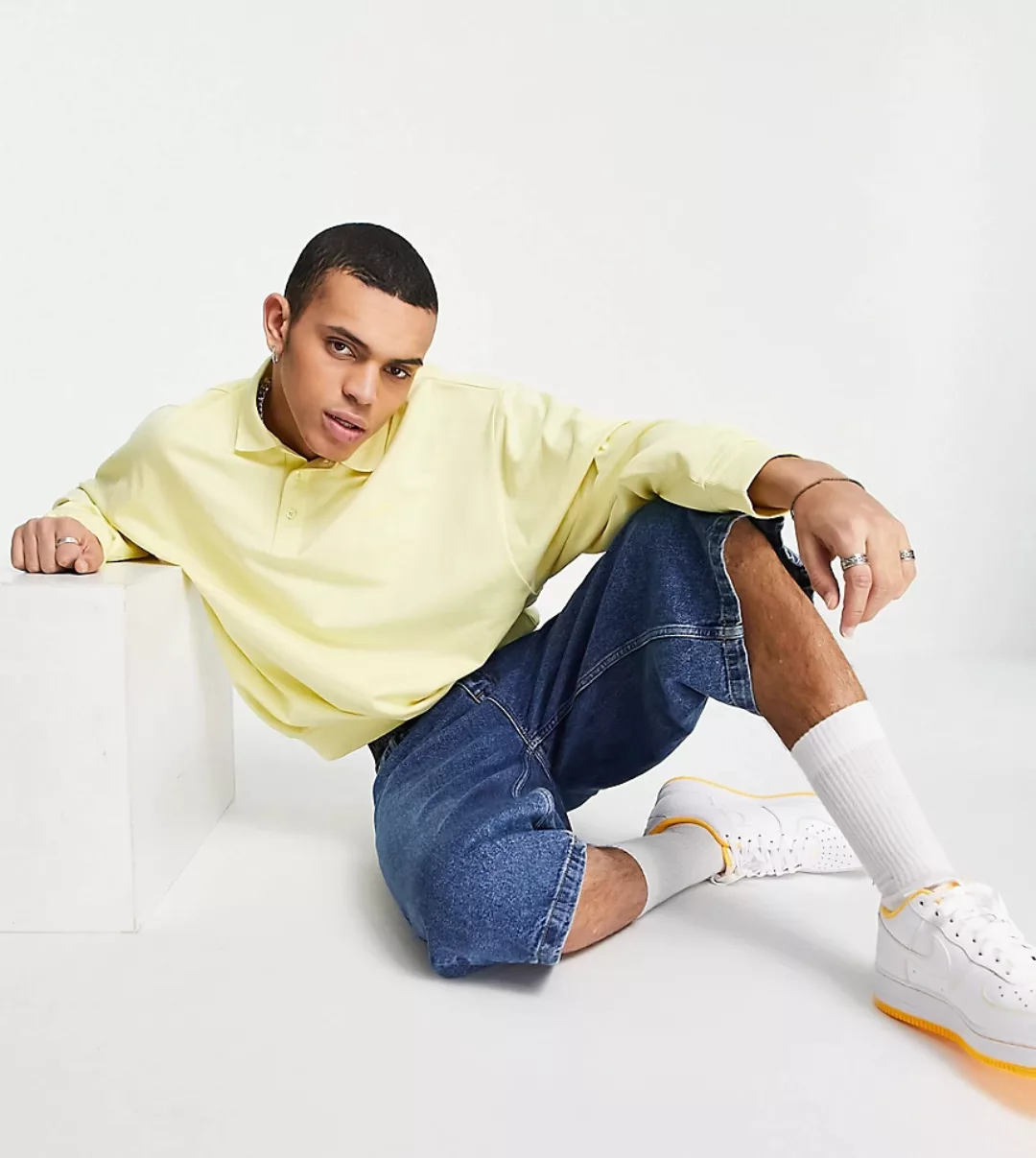 COLLUSION – Polo-Sweatshirt in Gelb günstig online kaufen
