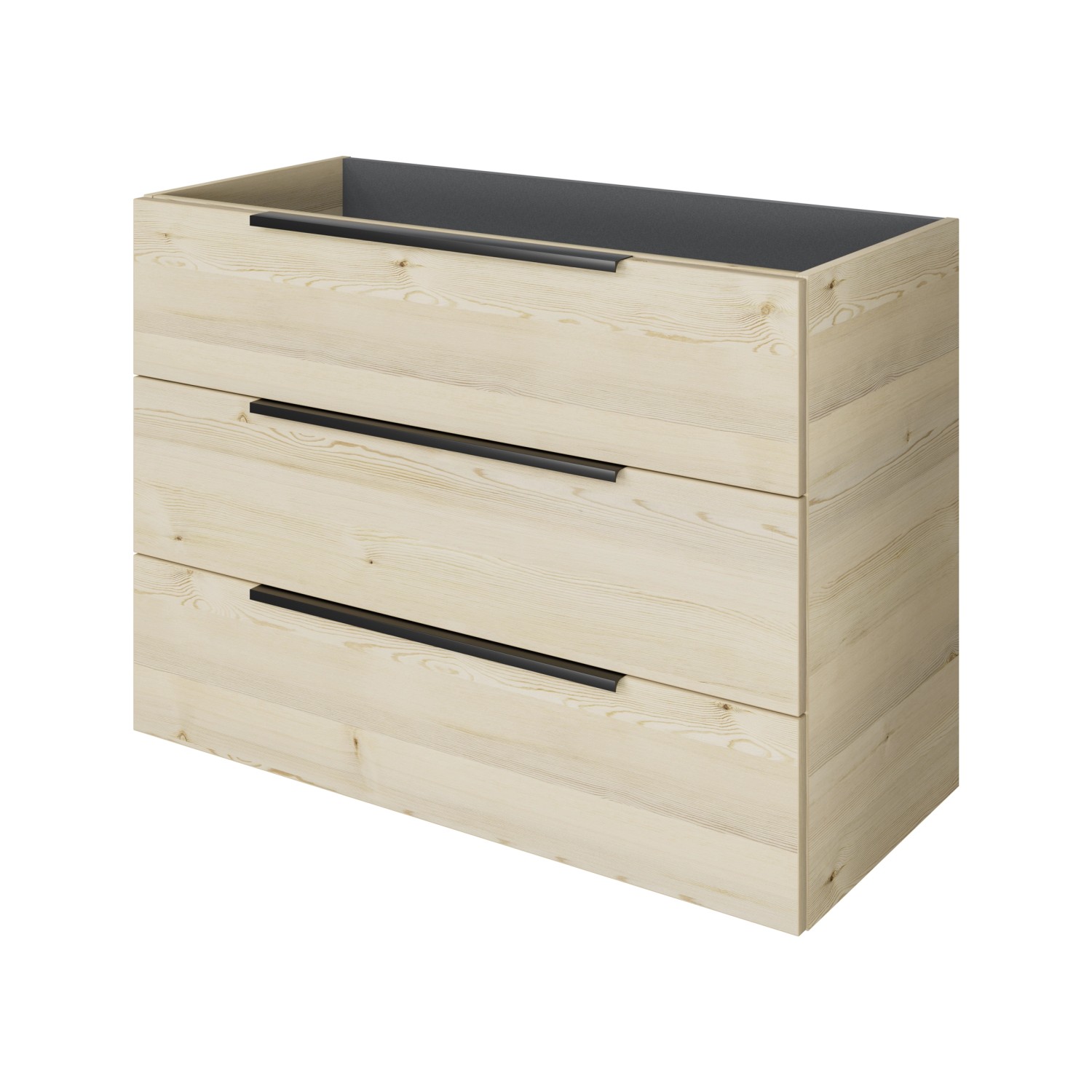 Pelipal Waschbeckenunterschrank Quantum 07 Polar Pinie Quer 100 cm 3 Auszüg günstig online kaufen