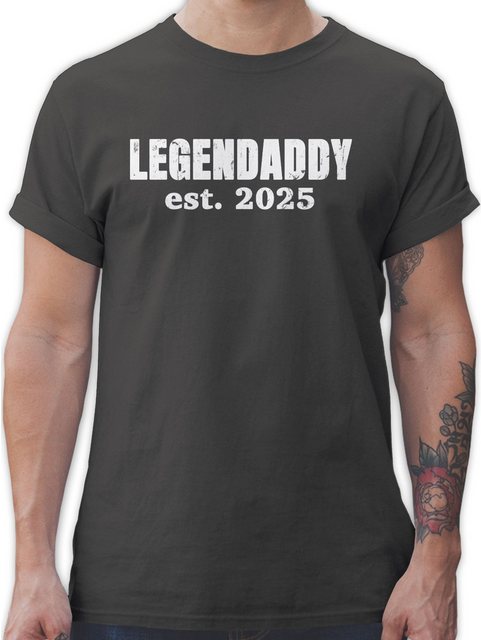 Shirtracer T-Shirt Legendaddy est. 2025 weiß Vatertag Geschenk für Papa günstig online kaufen