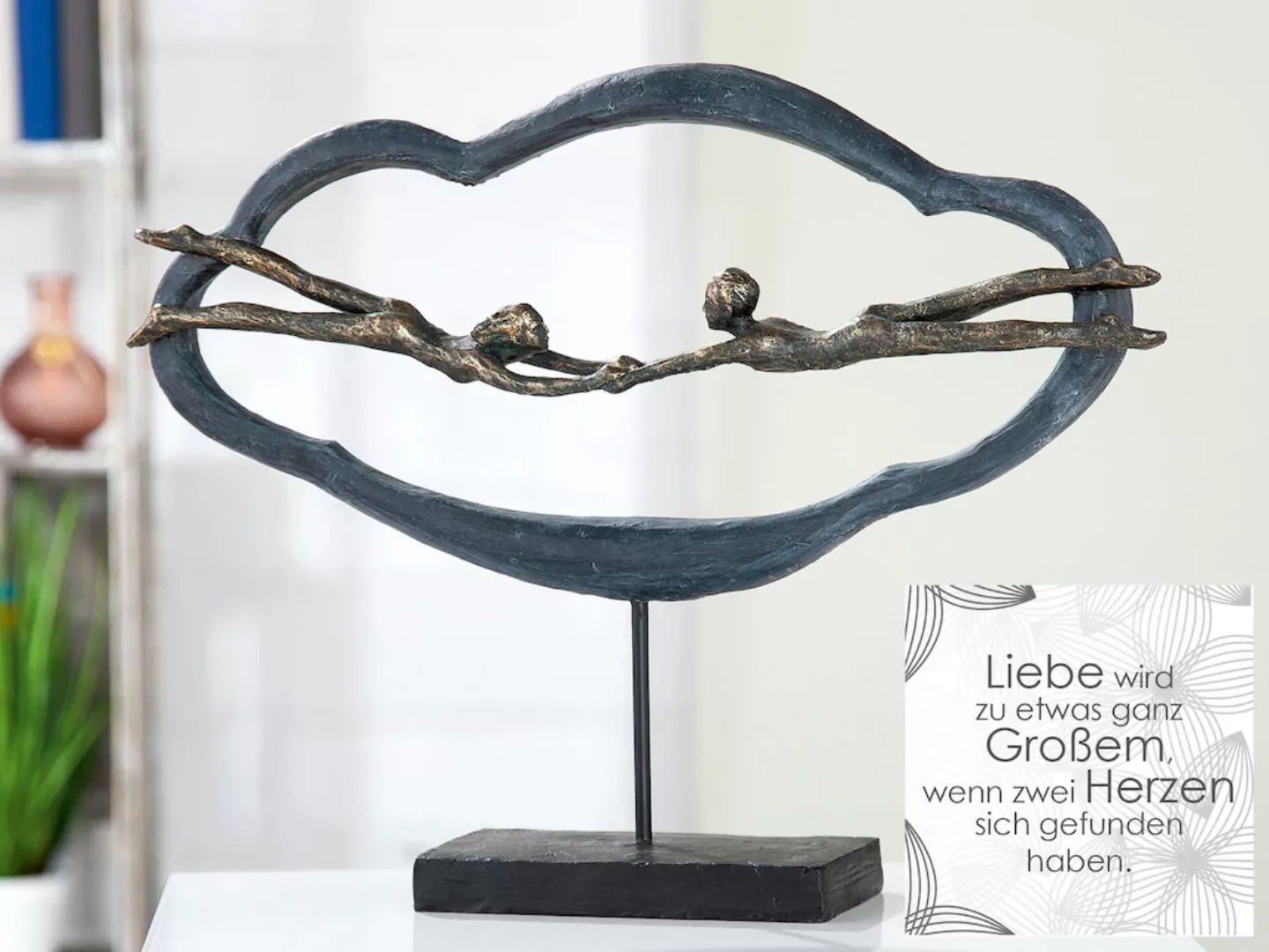 Casablanca by GILDE Skulptur Love is in the air grau günstig online kaufen
