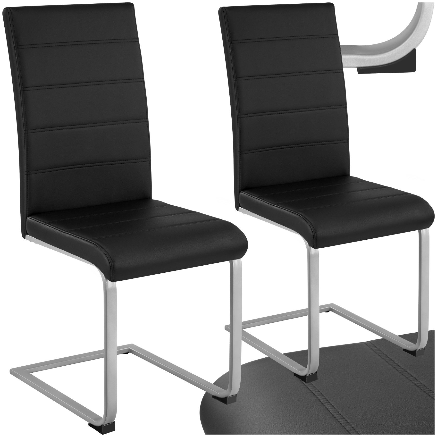 tectake Esszimmerstuhl Schwingstühle, Kunstleder (Set., 2 günstig online kaufen