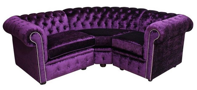 JVmoebel Ecksofa Lila Chesterfield Ecksofa Wohnlandschaft 175 x 175cm, Made günstig online kaufen