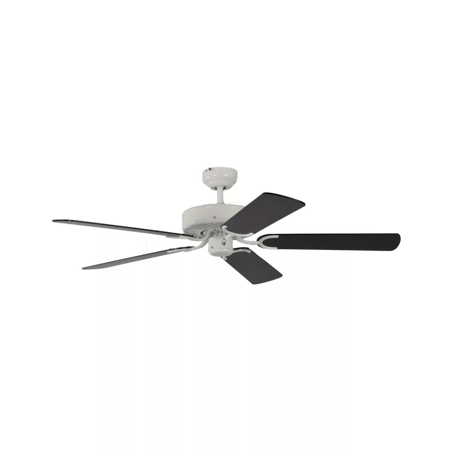 Pepeo Deckenventilator Potkuri Weiß - Schwarz 132 cm mit Zugkette günstig online kaufen