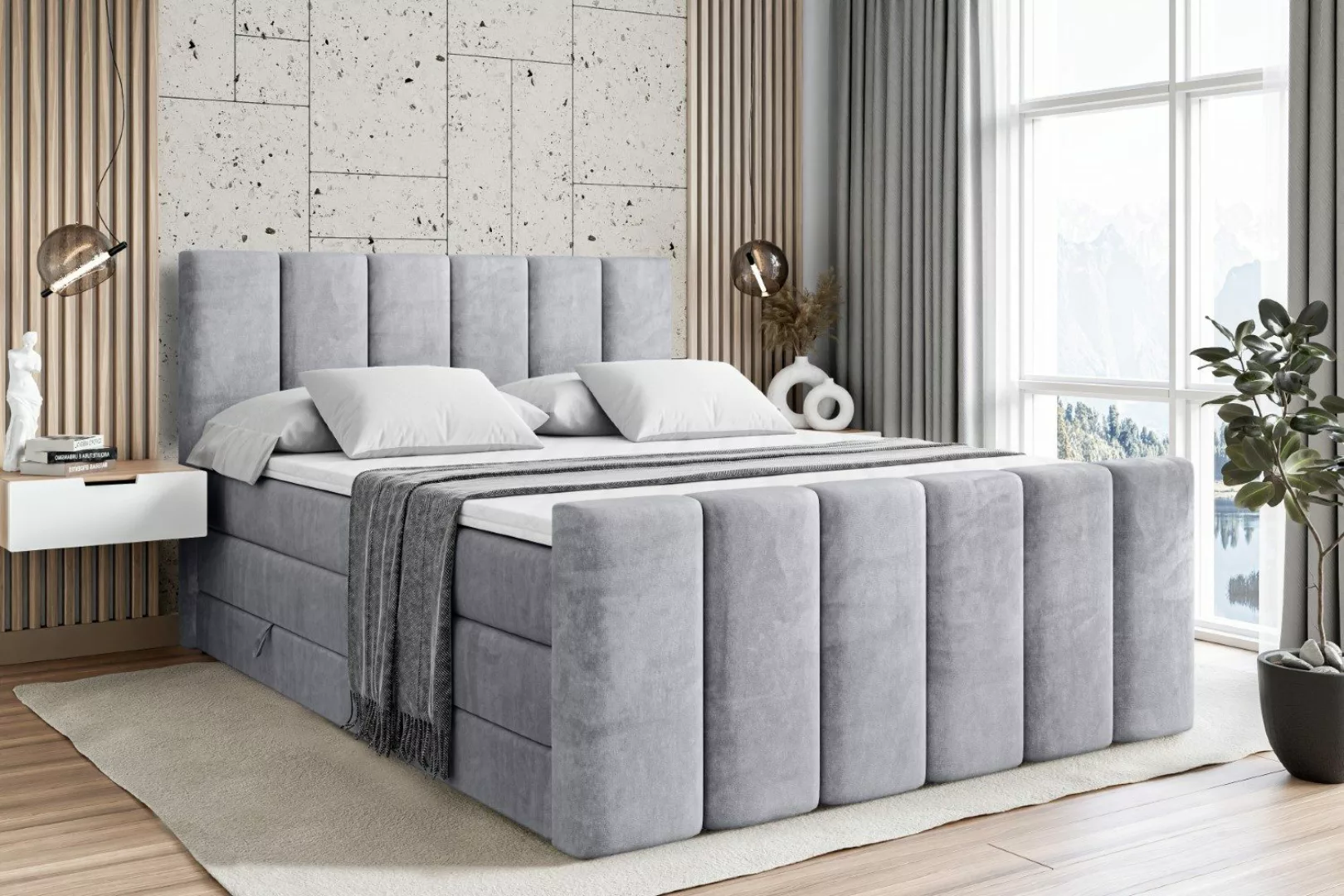ALTDECOR Boxspringbett BOXI1-Z KING (Multipocket-Matratze H4, günstig online kaufen