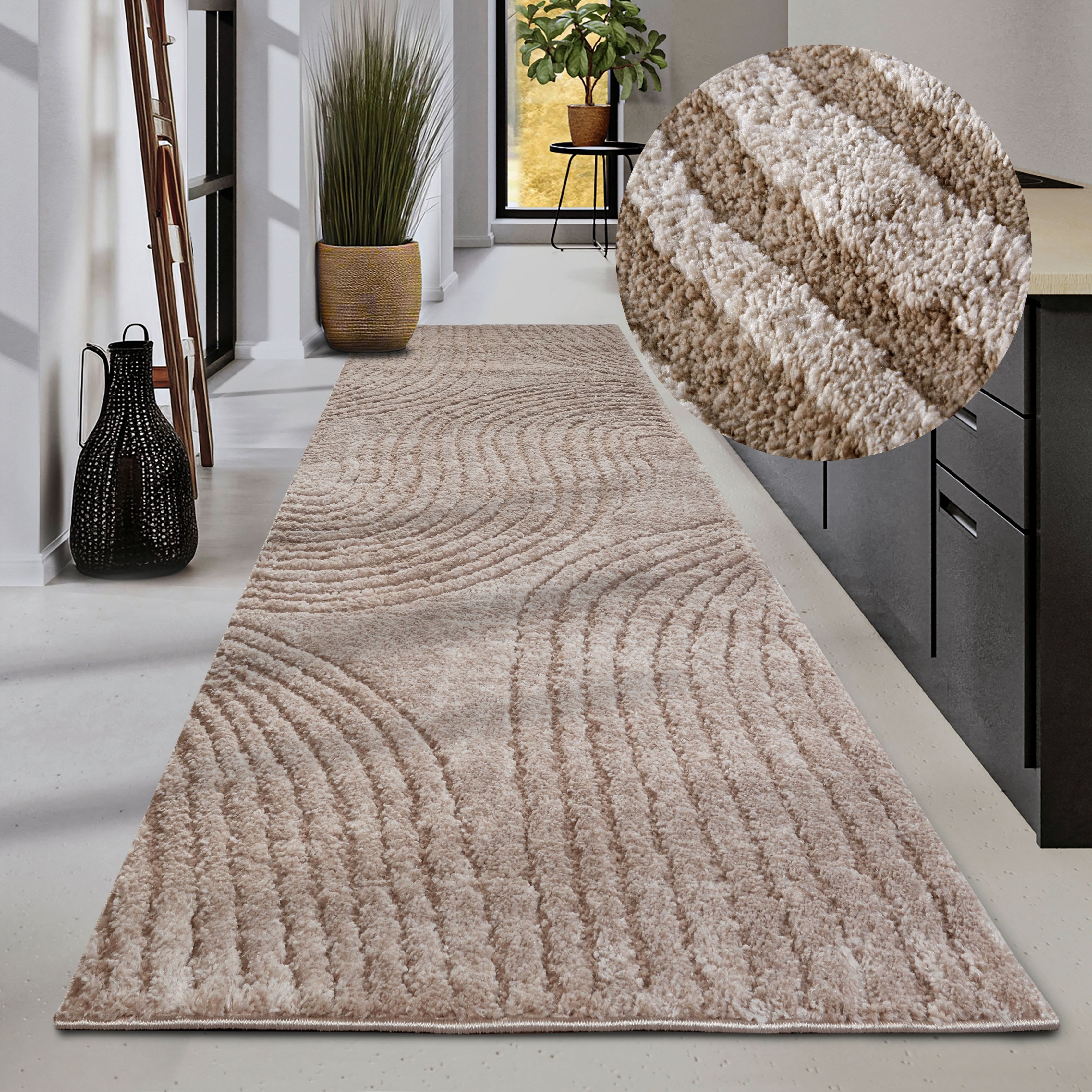 ELLE DECORATION Designteppich »Pigment«, rechteckig, 18 mm Höhe, Hochflor, günstig online kaufen
