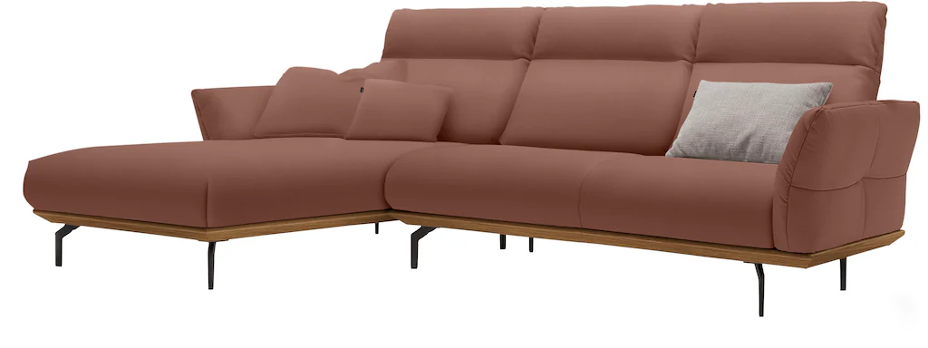 Creation BY ROLF BENZ Ecksofa »CR.460«, Sockel in Nussbaum, Winkelfüße in U günstig online kaufen