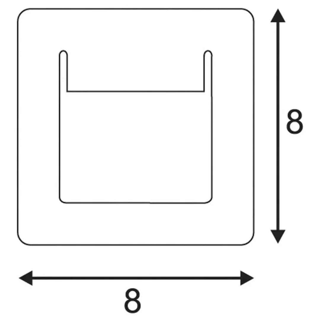 LED Wandeinbauleuchte Downunder Pur, weiß, 3000K, 80x80 mm, eckig günstig online kaufen