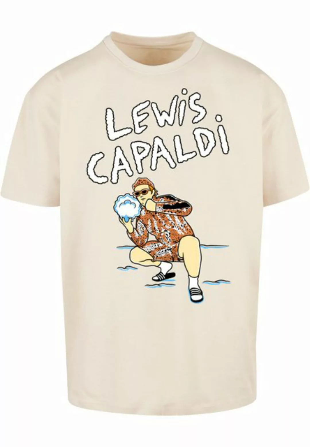 Merchcode T-Shirt Merchcode Herren Lewis Capaldi - Snowleopard Heavy Oversi günstig online kaufen