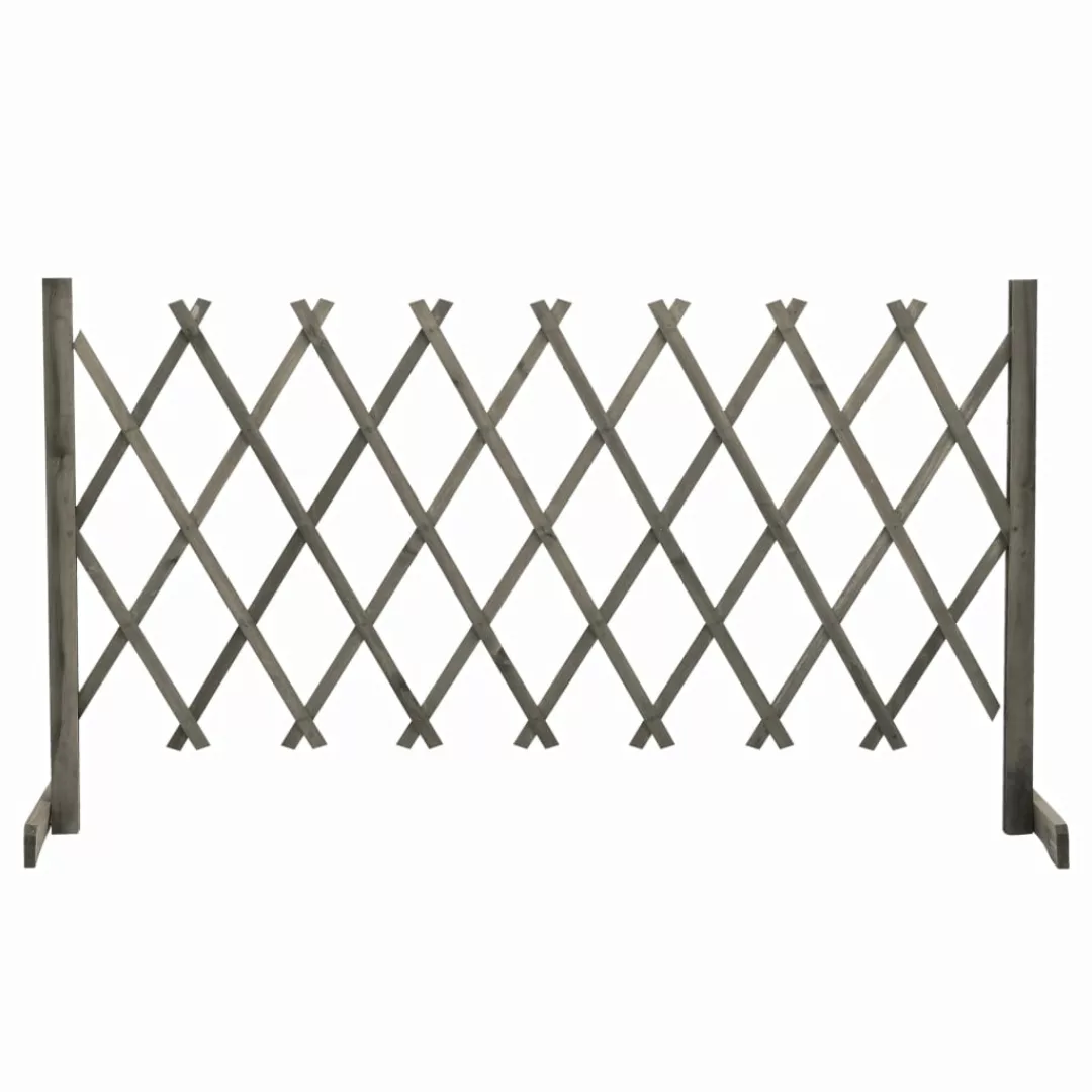 Garten-rankzaun Grau 150x80 Cm Massivholz Tanne günstig online kaufen