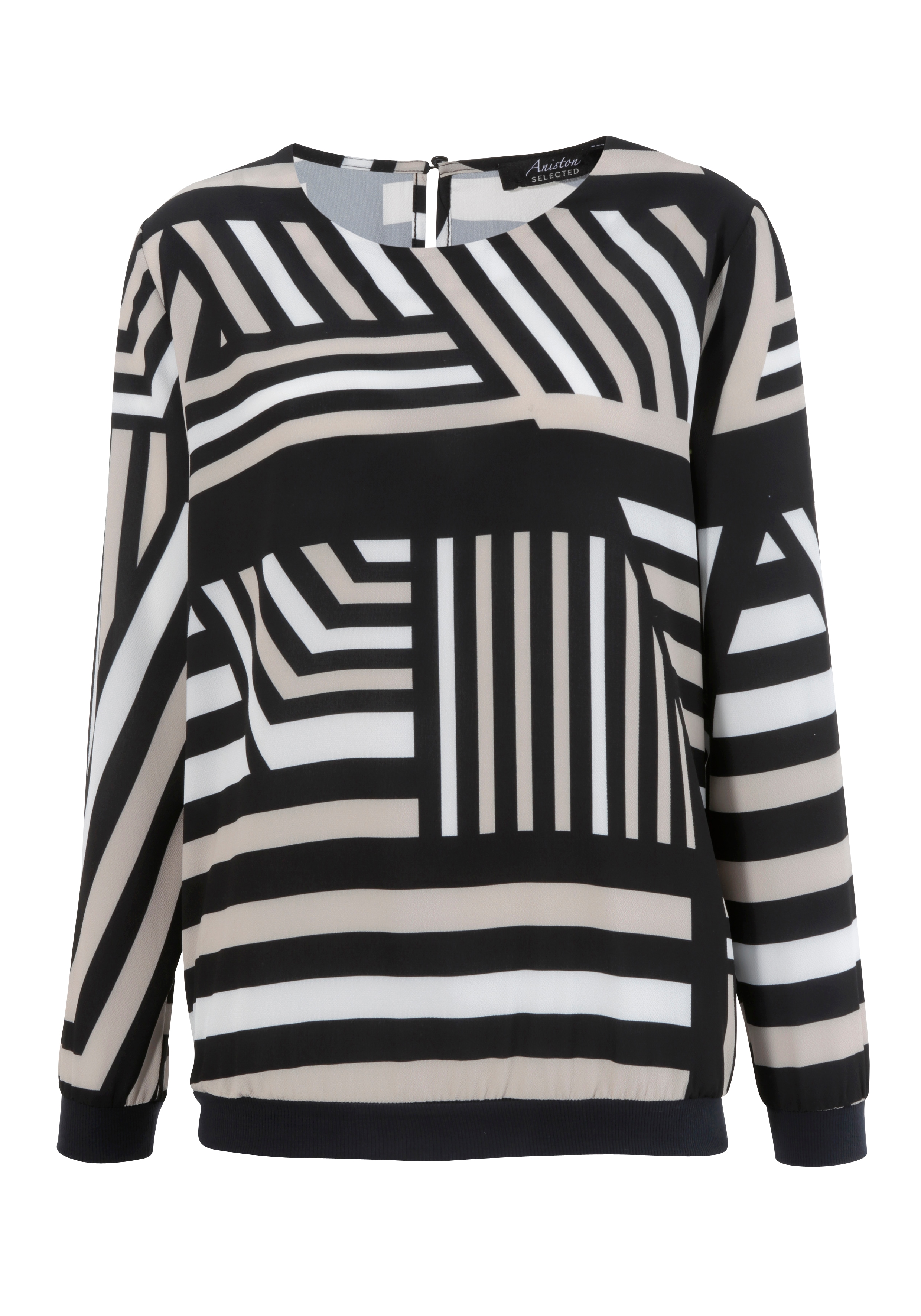 Aniston SELECTED Shirtbluse, mit grafischem Muster günstig online kaufen