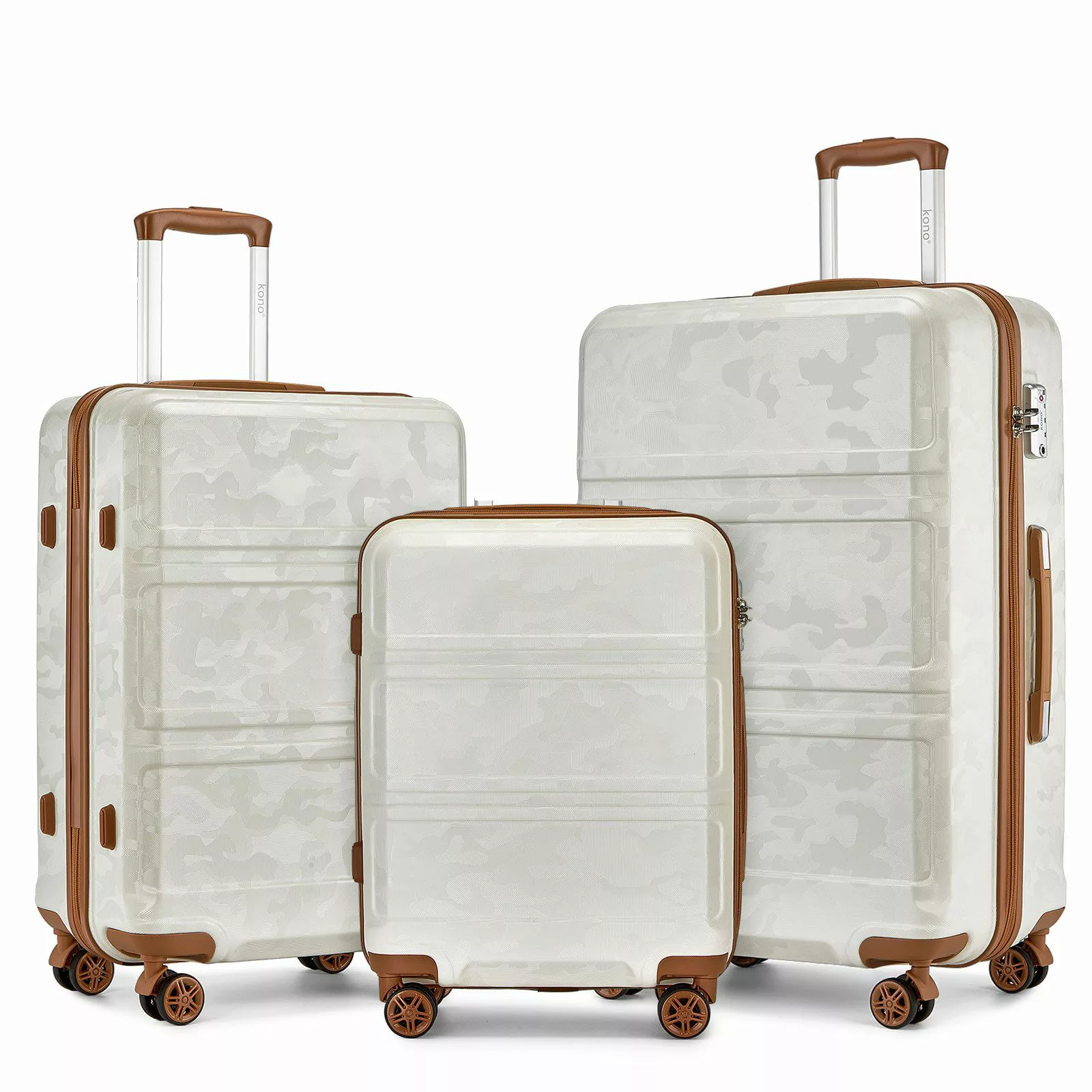KONO Hartschalen-Trolley mit TSA-Schloss - Reisekoffer günstig online kaufen
