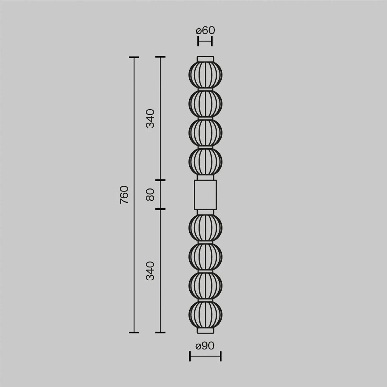 Maytoni LED-Wandleuchte Amulet, linear, 76 cm, klar / gold günstig online kaufen