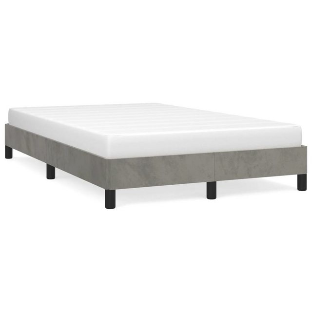 vidaXL Bett Bettgestell Hellgrau 120x190 cm Samt günstig online kaufen