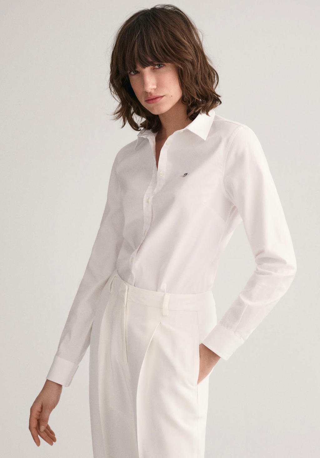 Gant Langarmbluse "New Slim Stretch Oxford Blouse", für bequemen Sitz u. Be günstig online kaufen