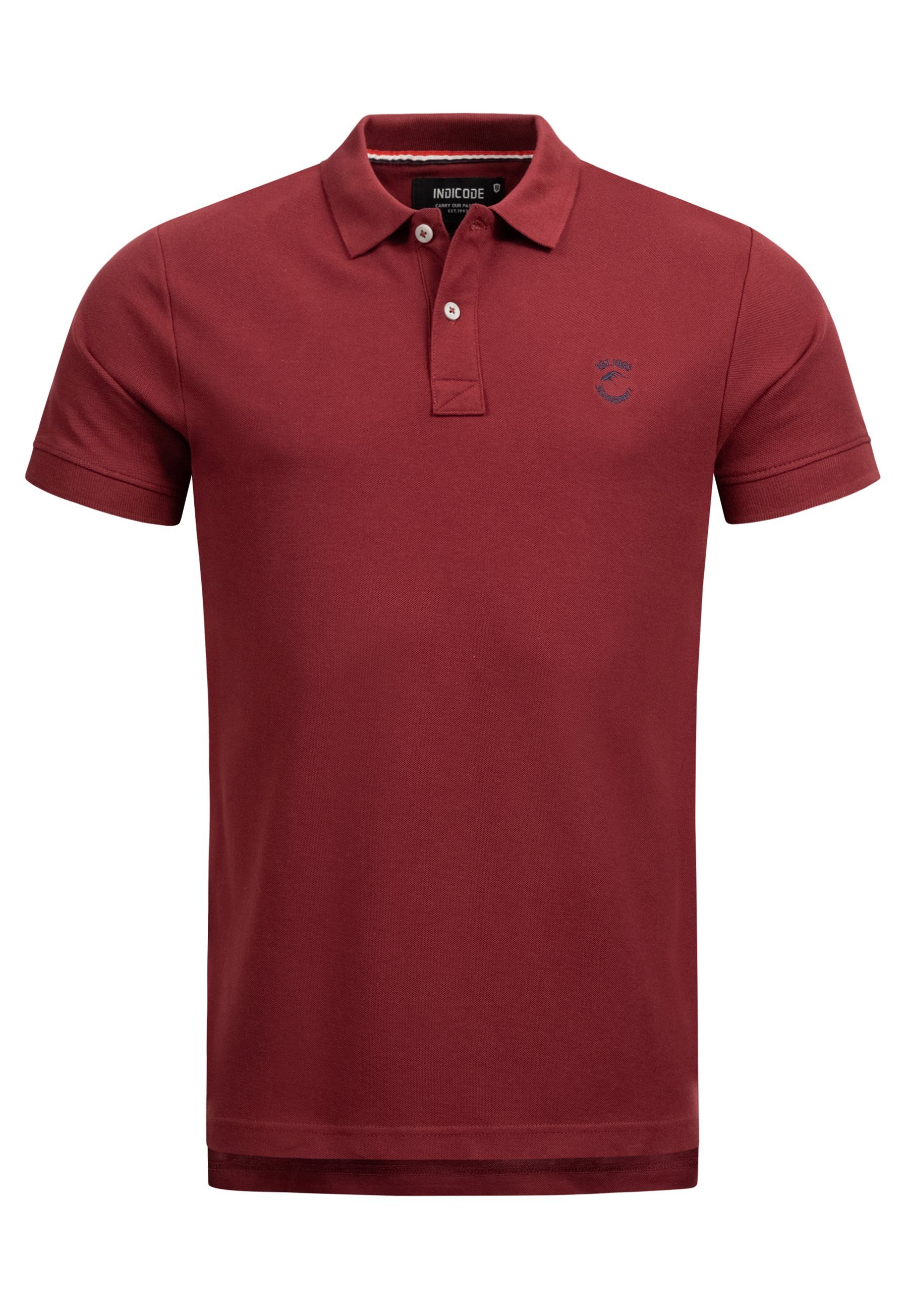 Indicode Poloshirt Wadim mit feiner Logo-Stickerei günstig online kaufen