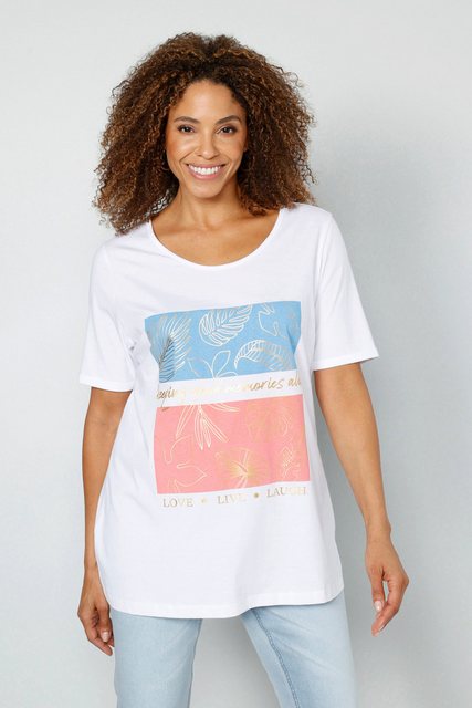 MIAMODA Rundhalsshirt T-Shirt Color-Print Rundhals günstig online kaufen