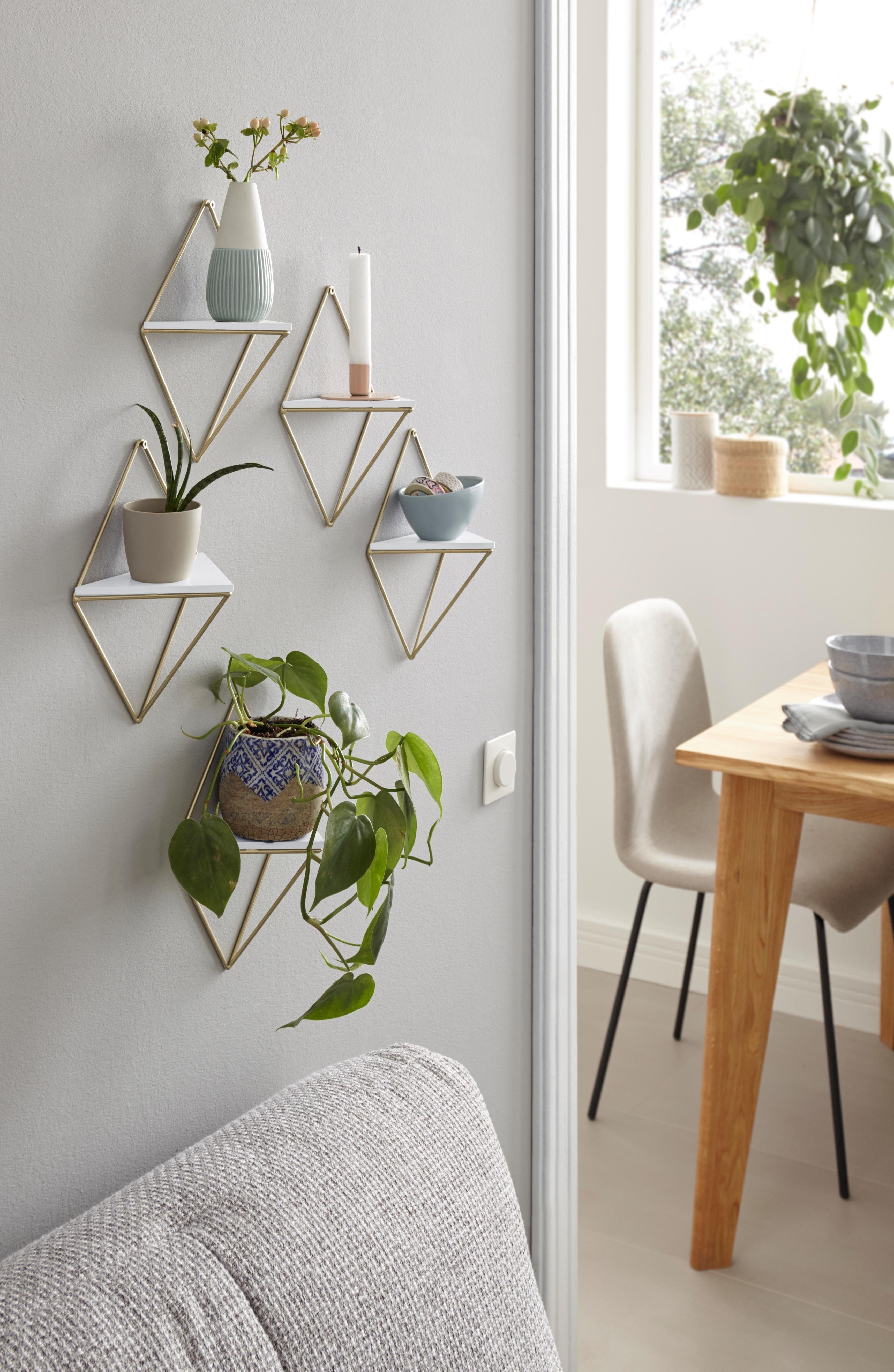 andas Deko-Wandregal Rauten Rudel, Set 5-tlg., günstig online kaufen
