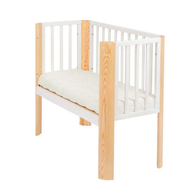 Babyhafen Beistellbett Baby Weiß, 40x90 Stubenbett Babybett Kinderbett Gurt günstig online kaufen