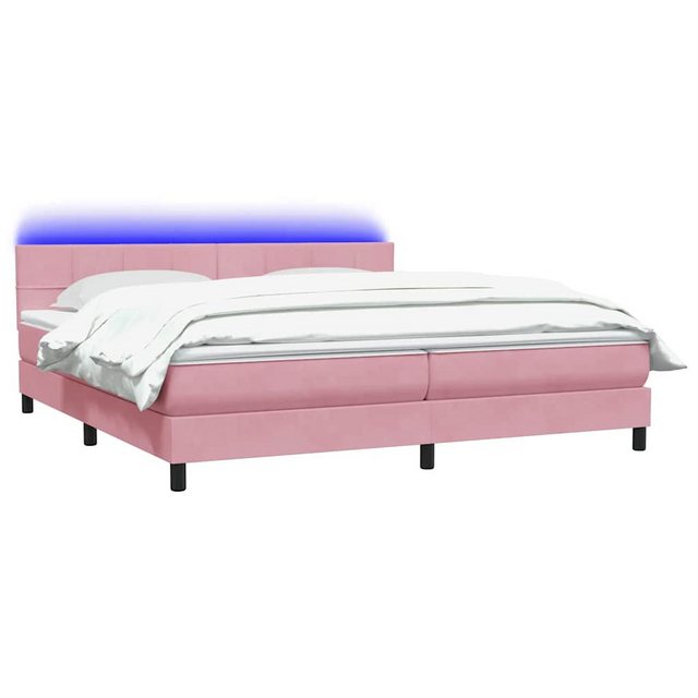 vidaXL Bett Boxspringbett mit Matratze Rosa 200x210 cm Samt günstig online kaufen