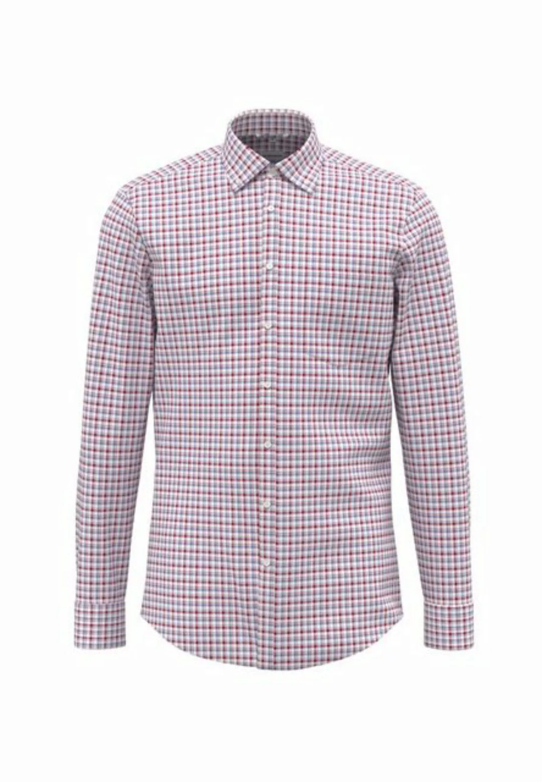 seidensticker Businesshemd Comfort Comfort Langarm Button-Down-Kragen Karo günstig online kaufen