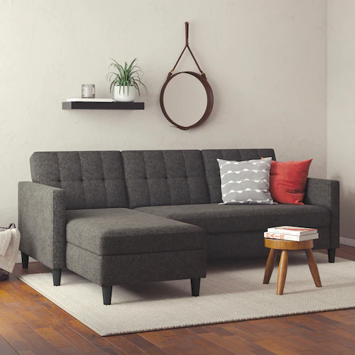 Dorel Home Ecksofa Hartford II, mit Bettfunktion und Stauraum, Recamiere be günstig online kaufen