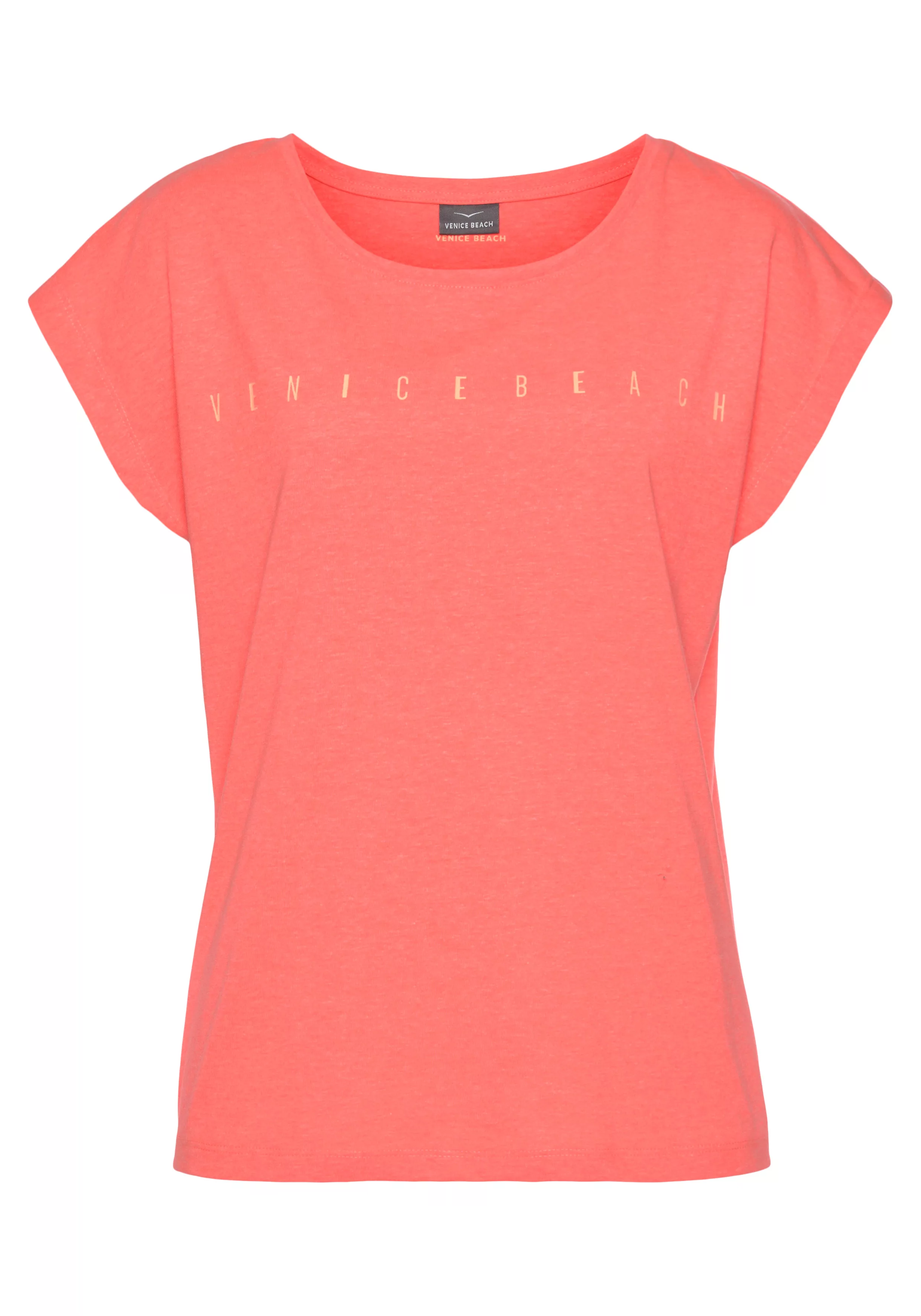 Venice Beach Kurzarmshirt mit Logoprint vorne, T-Shirt aus Baumwolle, sport günstig online kaufen