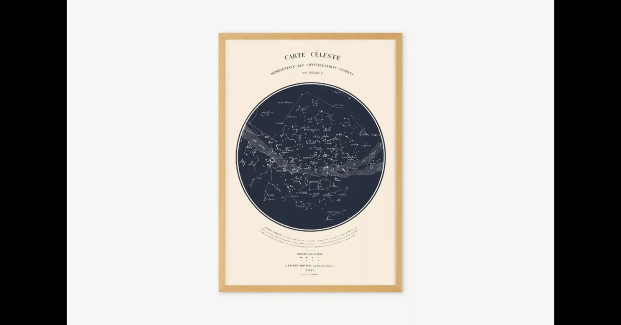 Aster 'Celestial Carte du Ciel Constellation' gerahmter Kunstdruck (A2) - M günstig online kaufen