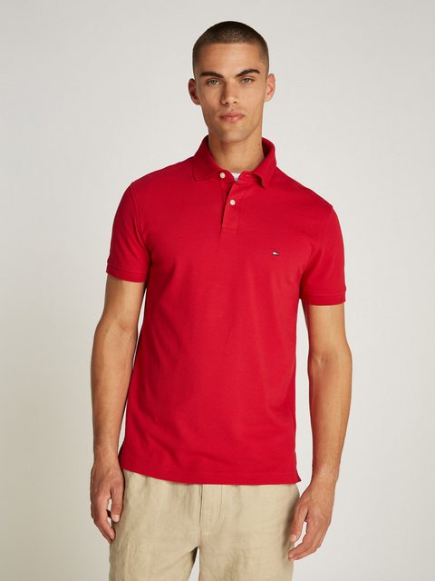 Tommy Hilfiger Poloshirt 1985 SLIM POLO hochwertige Baumwoll-Piqué-Qualität günstig online kaufen