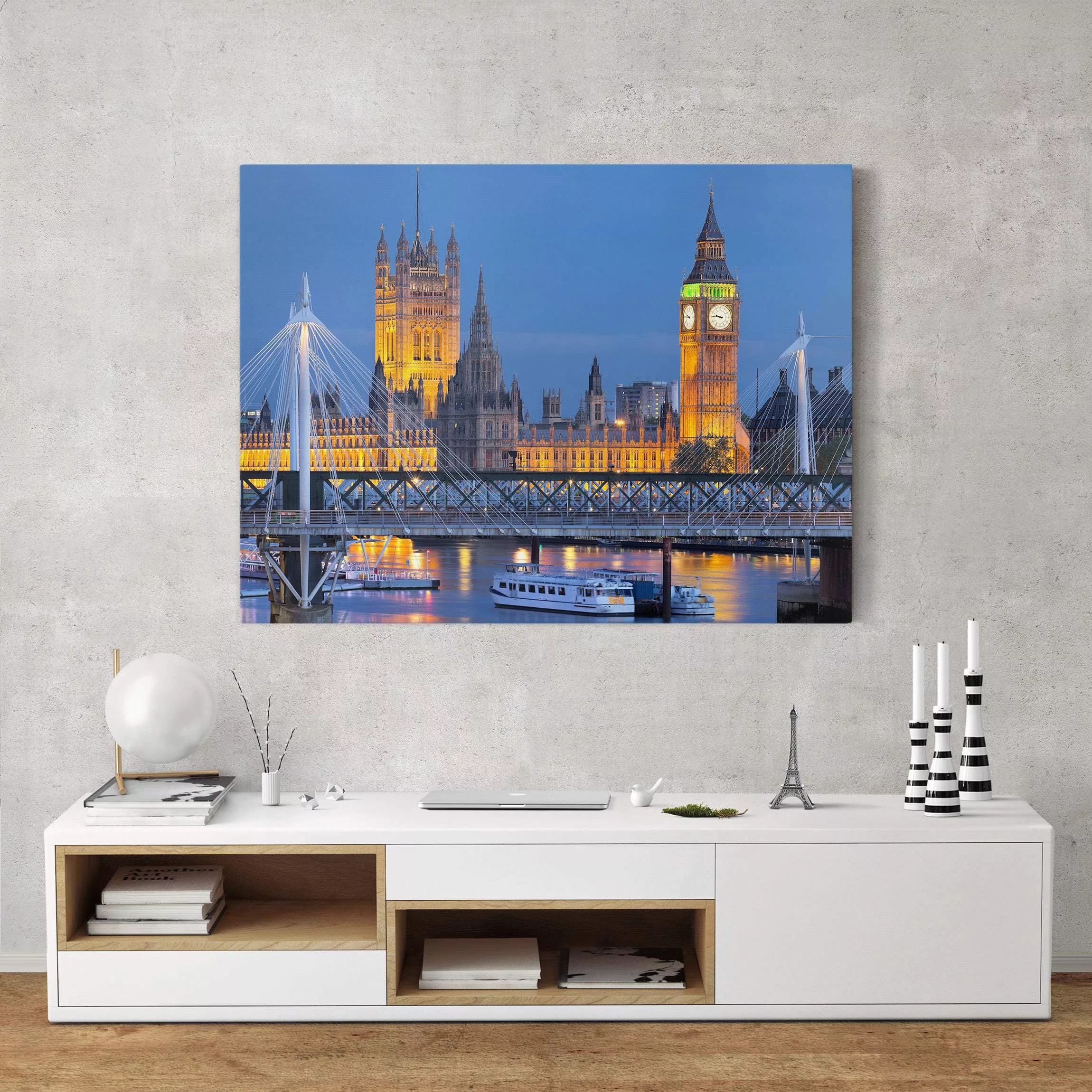 Leinwandbild London - Quadrat Big Ben und Westminster Palace in London bei günstig online kaufen