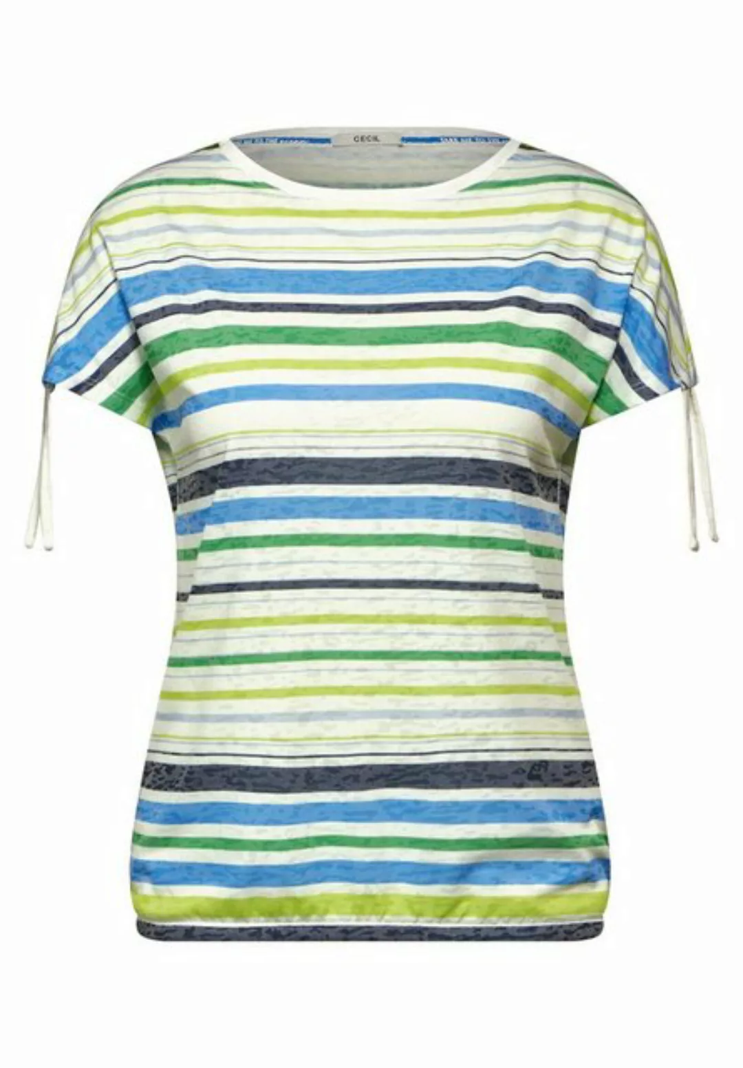 Cecil T-Shirt Multicolor Stripe Burnout Shir günstig online kaufen