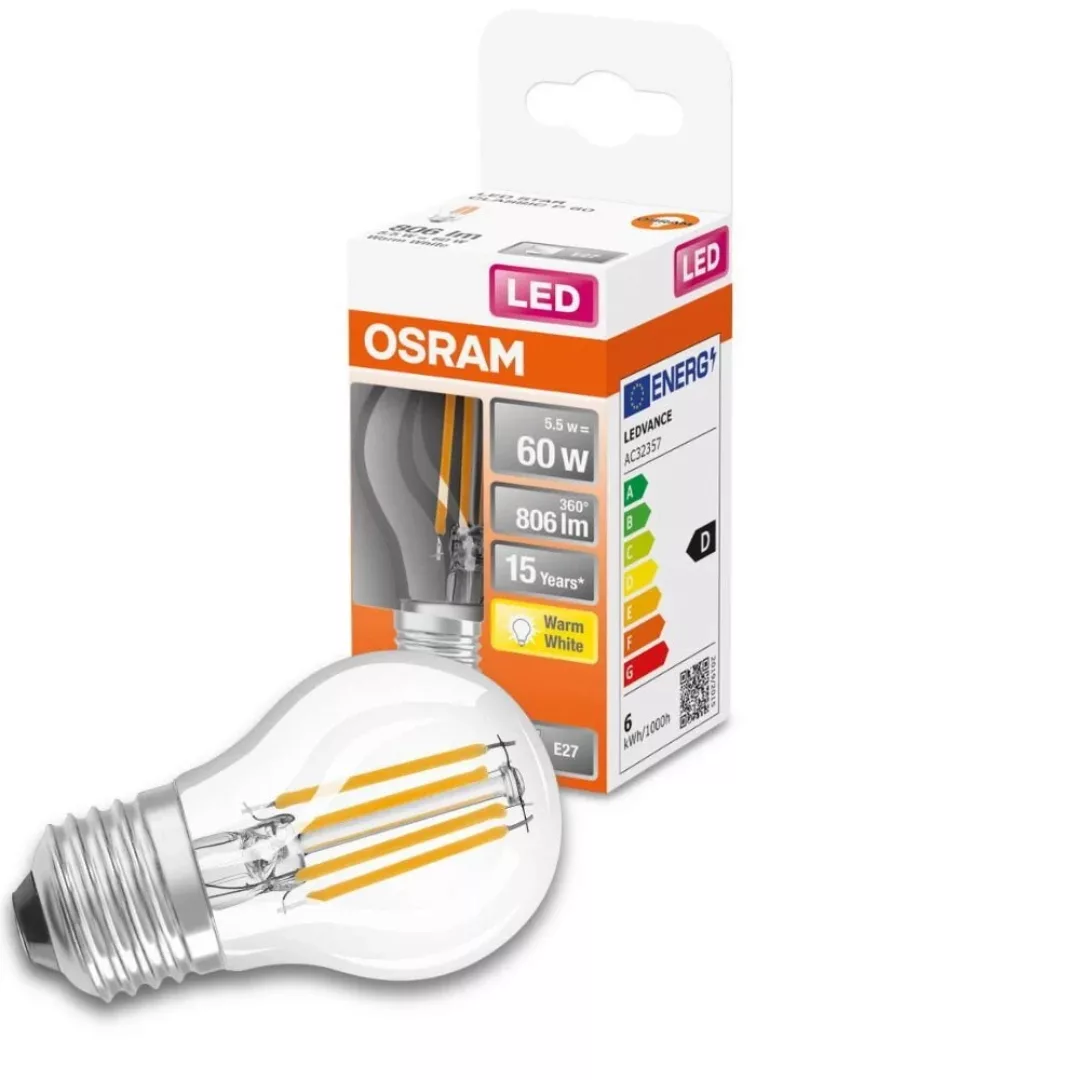Osram LED-Leuchtmittel E27 Tropfenform 5,5 W 806 lm 7,7 x 4,5 cm (H x Ø) günstig online kaufen