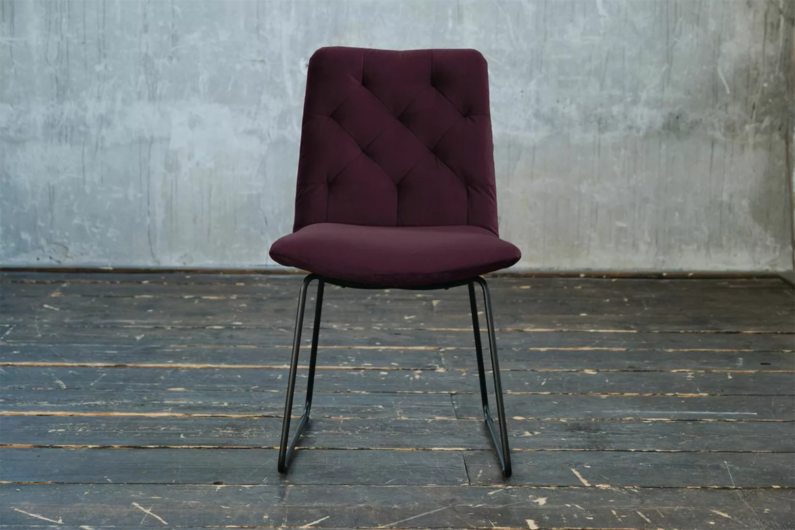 KAWOLA Stuhl NEW CHARME Esszimmerstuhl Velvet purple günstig online kaufen