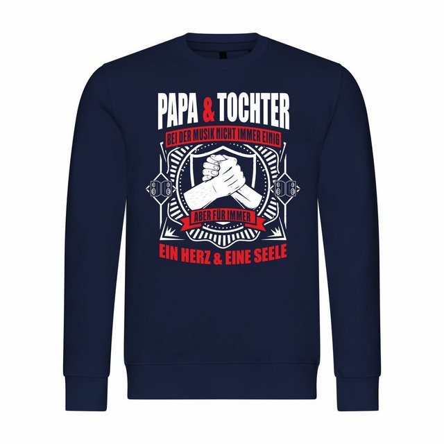 deinshirt Rundhalspullover Herren Pullover Papa und Tochter ein Herz und ei günstig online kaufen