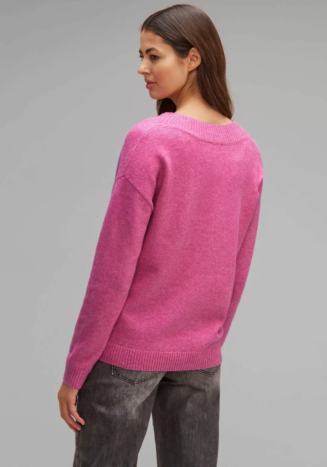 STREET ONE Strickpullover in melierter Optik günstig online kaufen