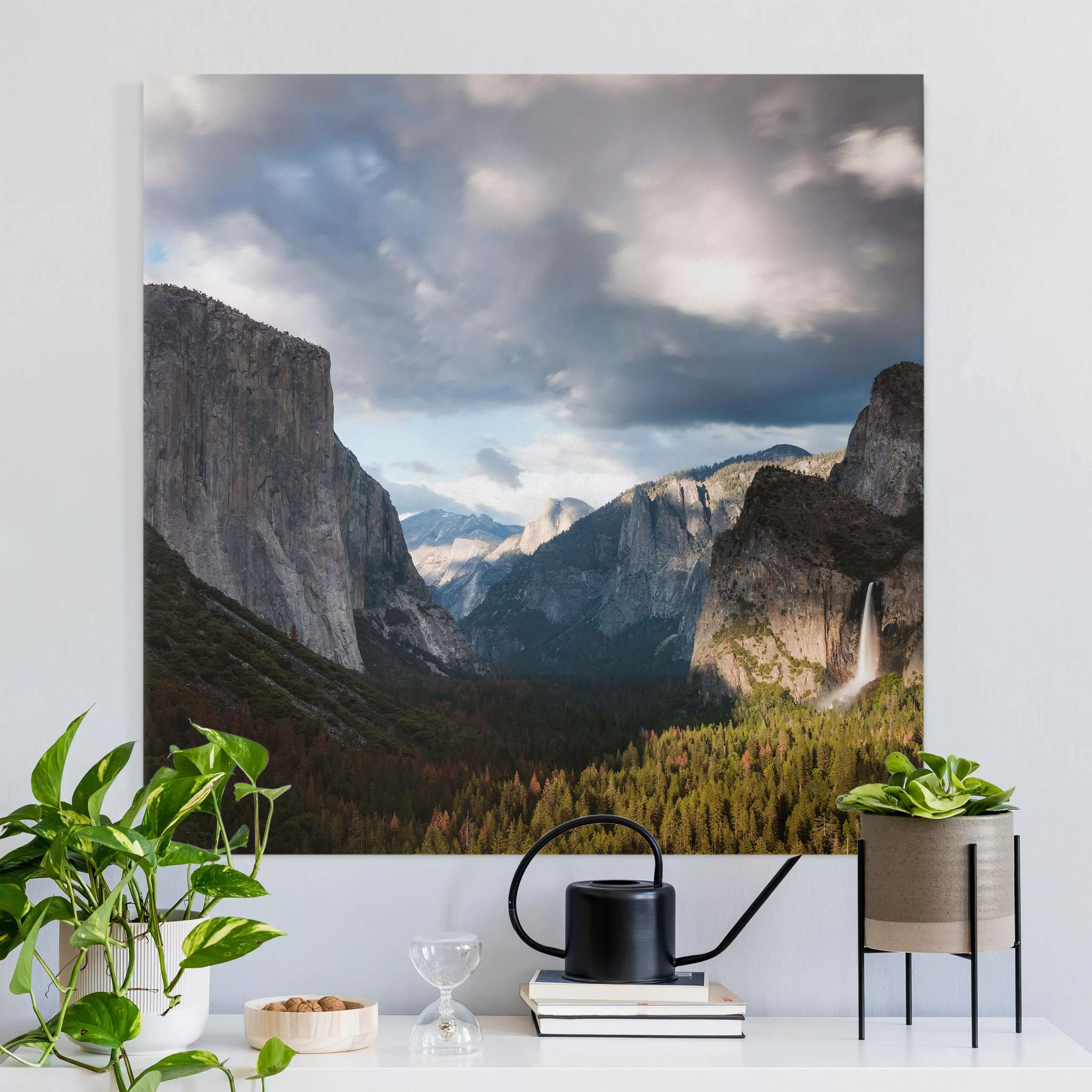 Leinwandbild Wolken über Berglandschaft günstig online kaufen