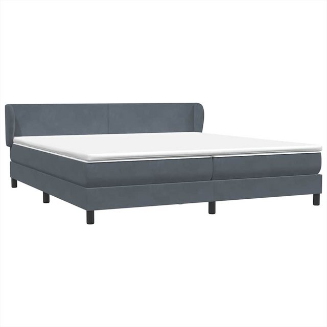 vidaXL Bett Boxspringbett mit Matratzen Dunkelgrau 200x220 cm Samt günstig online kaufen