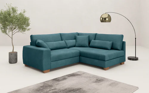 Mr. Couch Ecksofa »Helena L-Form, bis 140 kg belastbar«, mit Taschenfederke günstig online kaufen