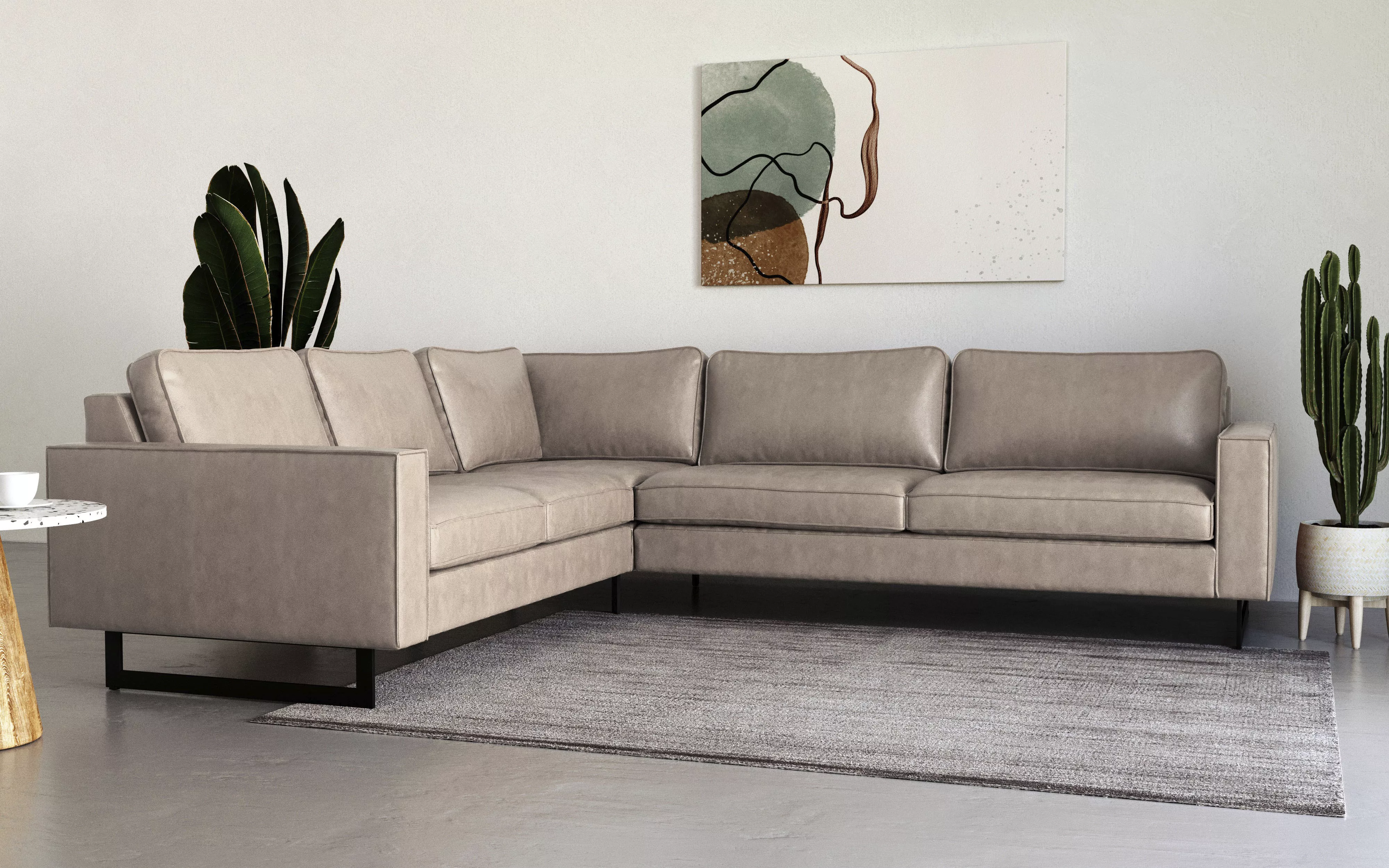 Places of Style Ecksofa Pinto, 250/290 cm, langer Schenkel, XXL, Ottomane, günstig online kaufen