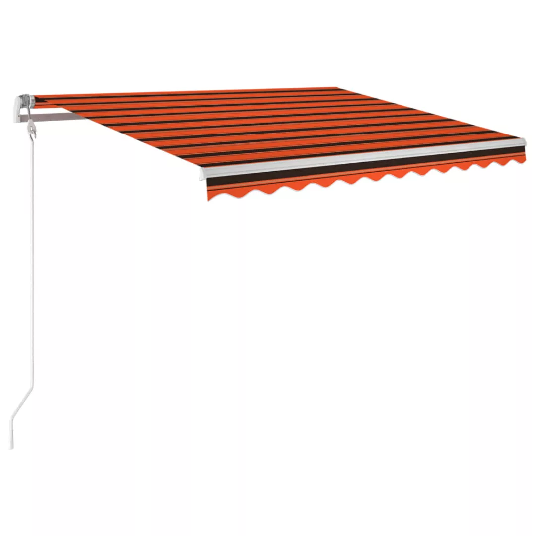 Automatische Markise Mit Led Windsensor 300x250 Cm Orange/braun günstig online kaufen