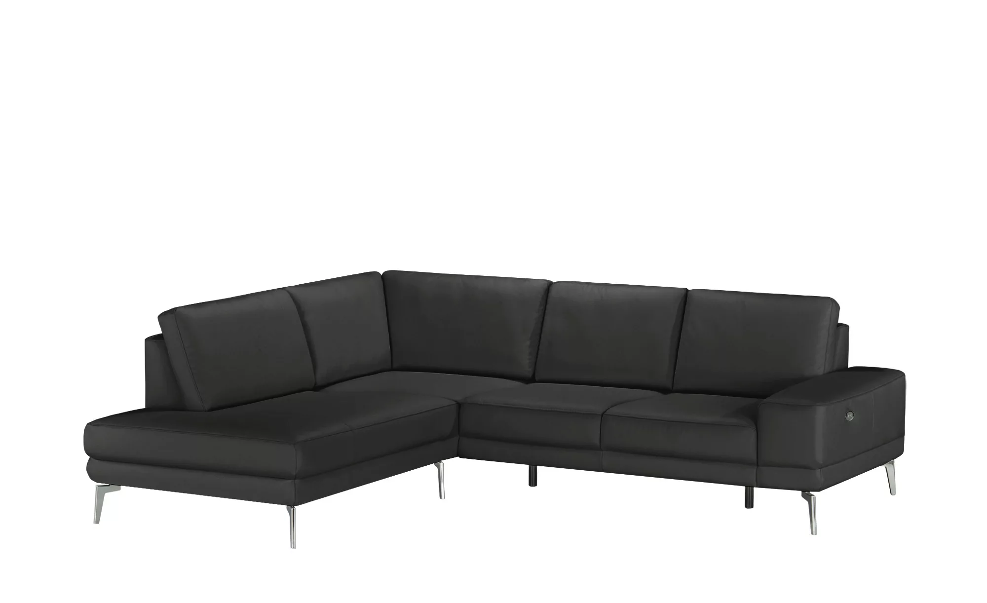 meinSofa Ecksofa aus Leder Dana ¦ schwarz ¦ Maße (cm): B: 269 H: 86 T: 222. günstig online kaufen