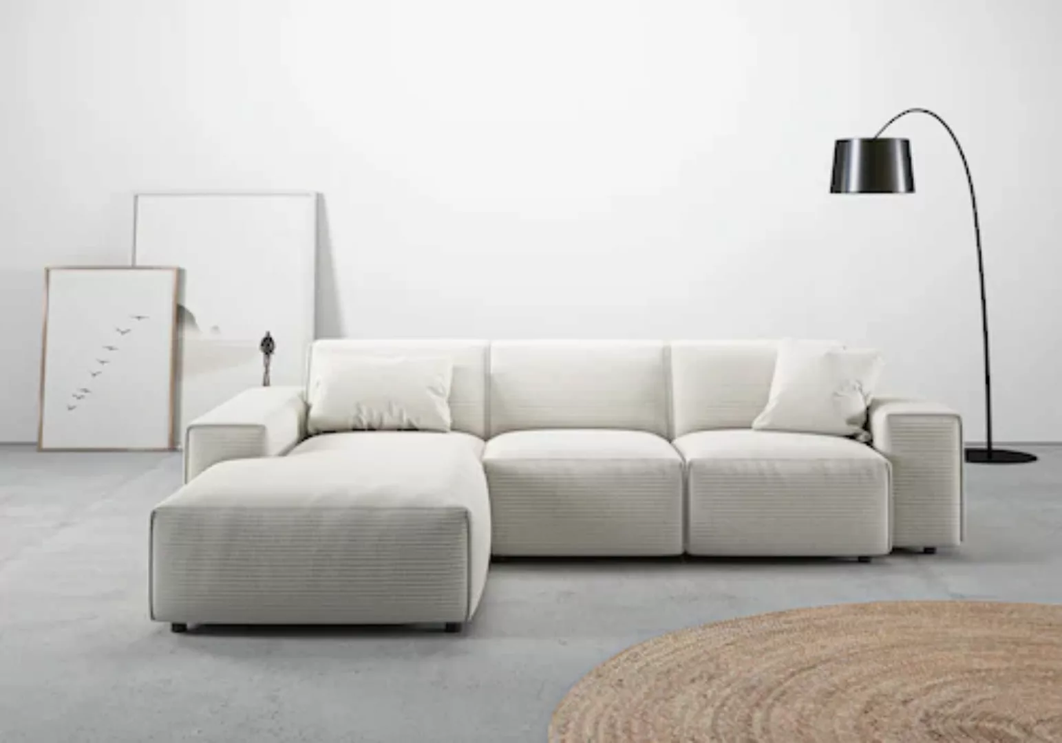 andas Ecksofa »Glimminge L-Form auch in Breitcord, Feincord + Easy care-Bez günstig online kaufen