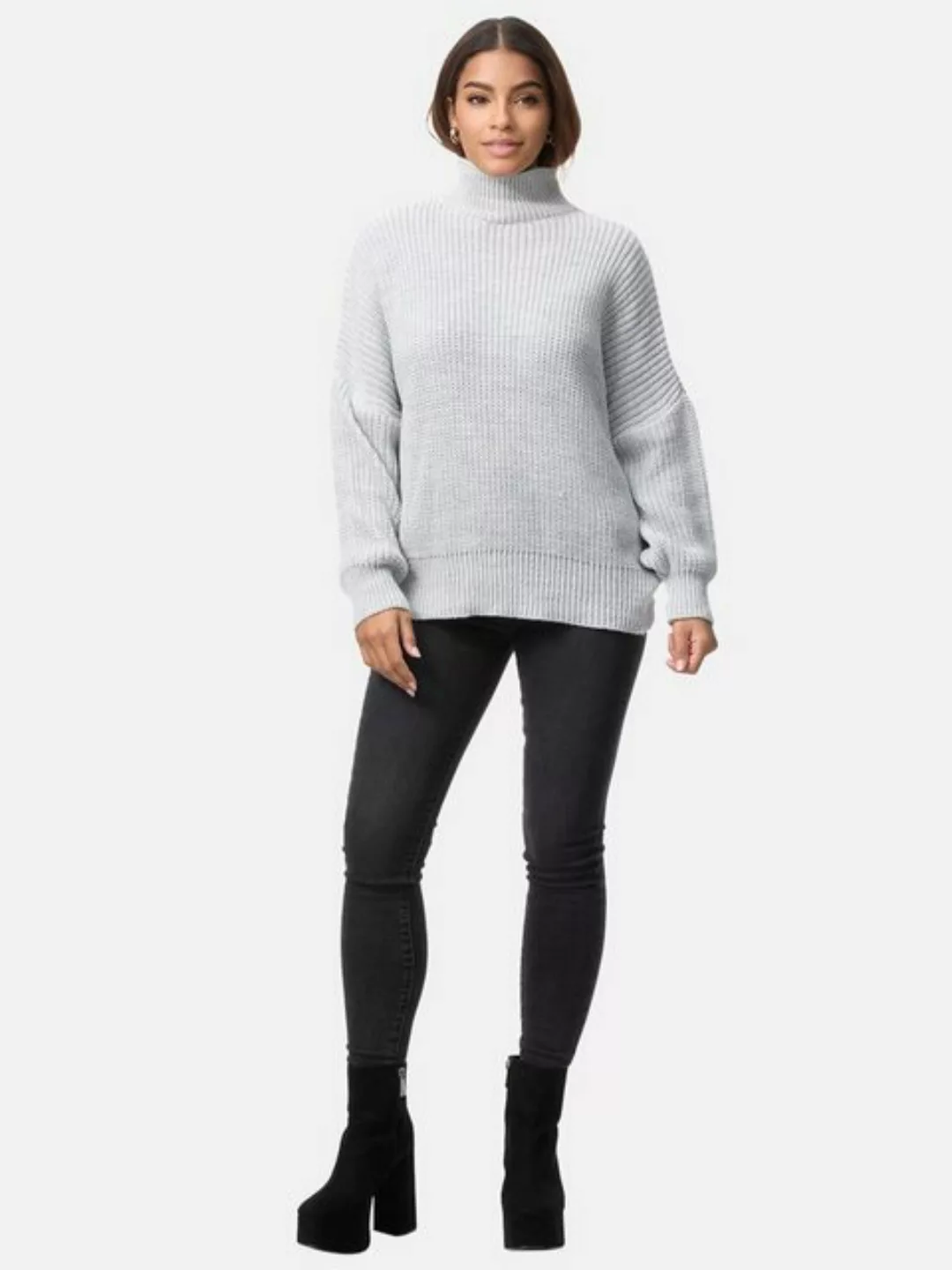 Elara Strickpullover Elara Damen Strickpullover Hoherkragen (1-tlg) günstig online kaufen